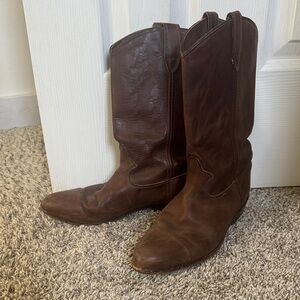 Classic Brown Leather Women's Boots